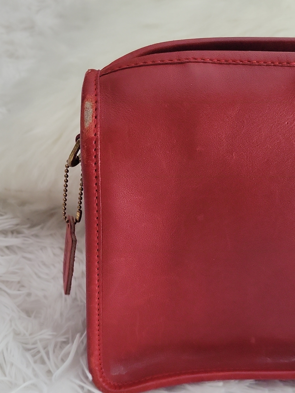 Coach Red Leather Interior with Embossed Logo - Picture 5 of 5